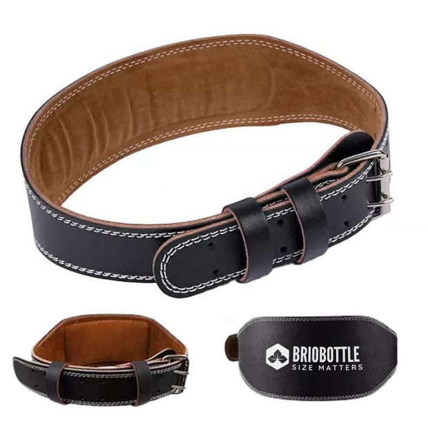 WEIGHTLIFTING BELT | 7MM LEATHER BACK SUPPORT - BrioBottle