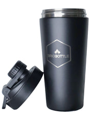 Insulated stainless steel shaker bottle for all day ice cold protein